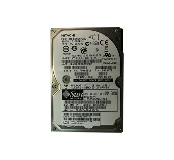 390-0451 Sun 300GB 10000RPM SAS 6Gb/s 2.5-inch Hard Drive