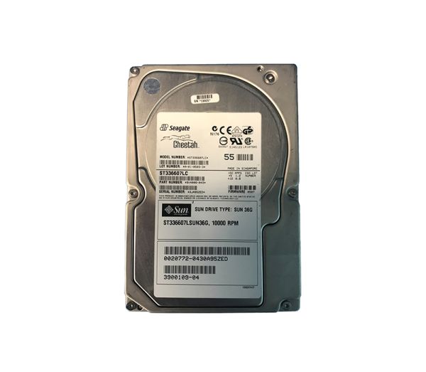 3900109-02 Sun 36.4GB 10000RPM Ultra-320 SCSI LVD Hot-Pluggable 80-Pin 3.5-inch Hard Drive