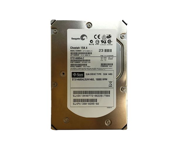 3900205-02 Sun 146GB 15000RPM Ultra-320 SCSI LVD Hot-Pluggable 8MB Cache 80-Pin 3.5-inch Hard Drive