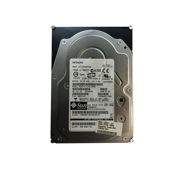 3900207-01 Sun 146GB 15000RPM Ultra-320 SCSI LVD Hot-Pluggable 80-Pin 3.5-inch Hard Drive