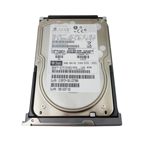 3900257 Sun 146GB 10000RPM Fibre Channel 2Gb/s Hot-Pluggable 3.5-Inch Hard Drive