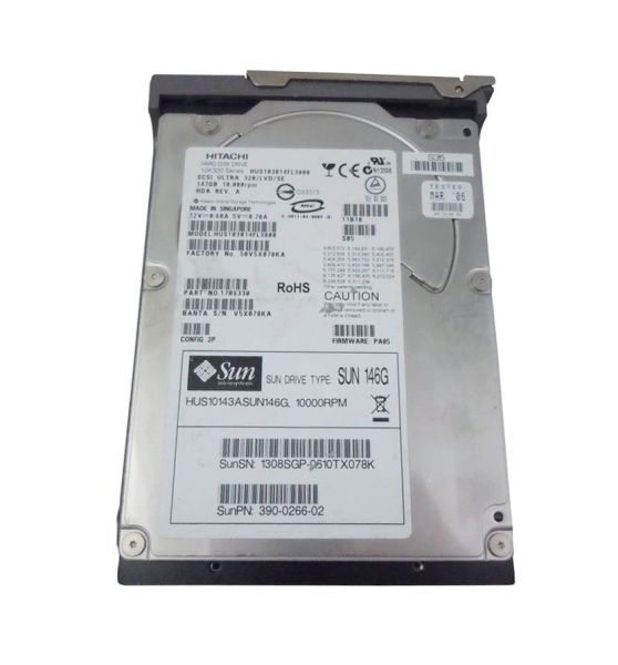 3900266 Sun 146GB 10000RPM Ultra320 SCSI LVD Hot-Pluggable 80-Pin 3.5-Inch Hard Drive