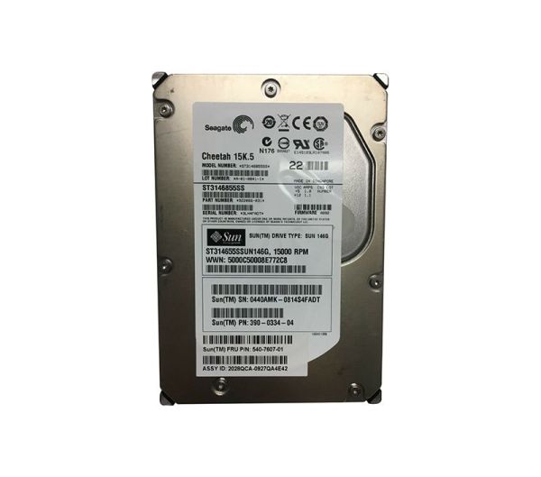 3900334 Sun 146GB 15000RPM SAS 3Gb/s Hot-Pluggable 3.5-Inch Hard Drive