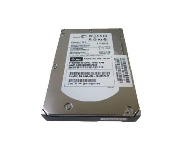 3900335-02 Sun 300GB 15000RPM SAS 3GB/s Hot-Pluggable 16MB Cache 3.5-inch Hard Drive