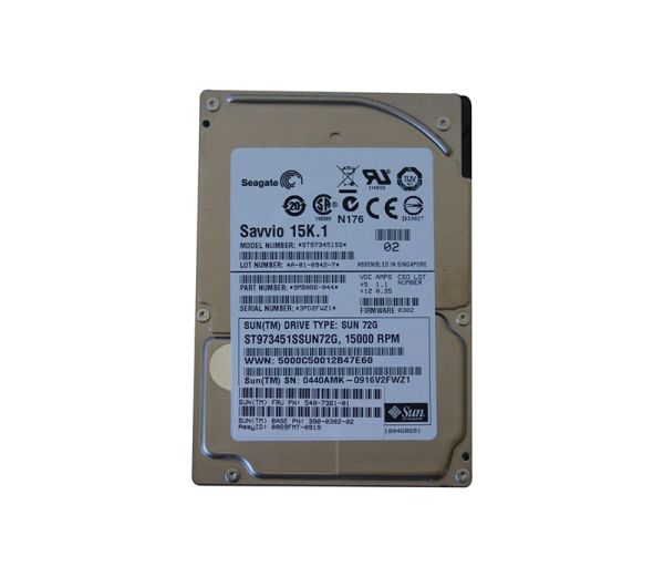 3900382-02 Sun 73GB 15000RPM SAS 3GB/s 16MB Cache 2.5-inch Hard Drive
