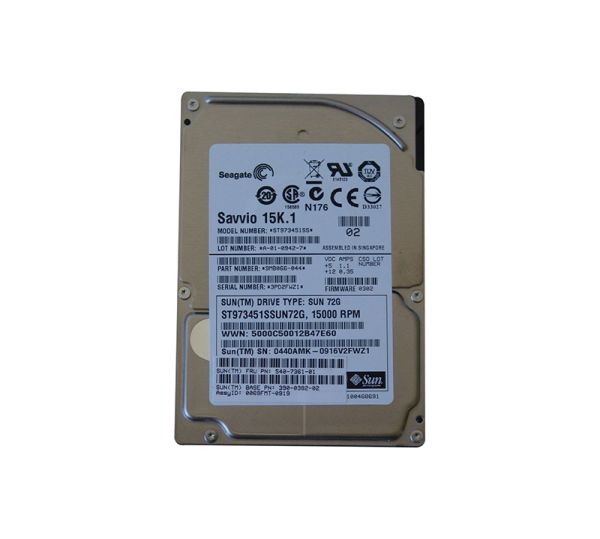 3900382-03 Sun 73GB 15000RPM SAS 3GB/s 16MB Cache 2.5-inch Hard Drive