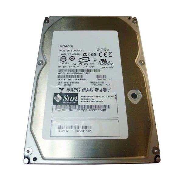 3900418 Sun 146GB 15000RPM Ultra-320 SCSI Hot-Pluggable 80-Pin (LVD) 3.5-Inch Hard Drive