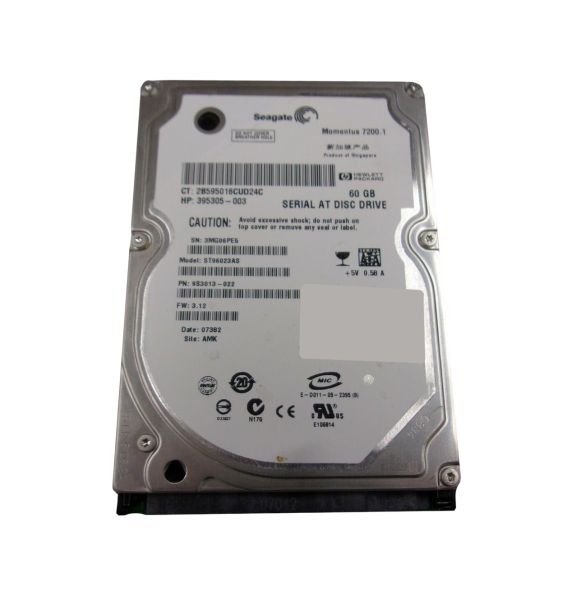 395305-003 Compaq 60GB 7200RPM SATA 1.5Gb/s 3.5-inch Hard Drive