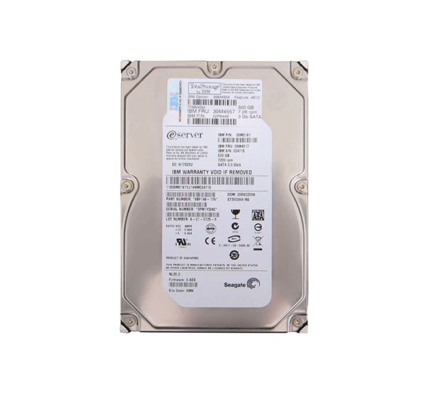 39M4554 IBM 500GB 7200RPM SATA 3GB/s Enhanced DISK Drive Module 3.5-inch Hard Drive with Tray