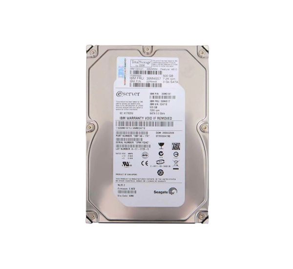 39M4557 IBM 500GB 7200RPM SATA 3GB/s DISK Drive Module 3.5-inch Hard Drive with Tray