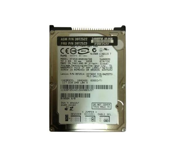 39T2522 IBM 60GB 5400RPM IDE 2.5-inch Laptop Hard Disk Drive