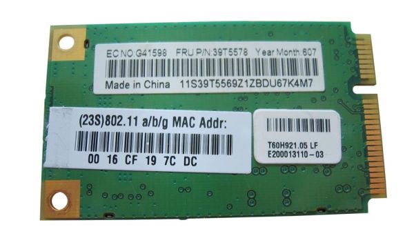 39T5578 IBM Wireless LAN Mini-PCI Express 11A/B/G ThinkPad AR5BXB6