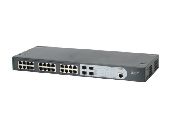 3CBLSG24PWR HP 3Com Baseline 2924 24 x Port 1000Base-T + 4 x SFP 1000Base-T Network Switch