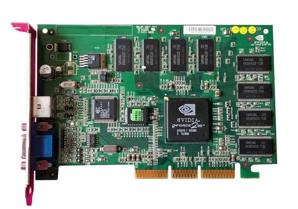 3K595 Dell nVidia GEFORCE2 MX 64MB TV OUT VIDEO Card without Cable