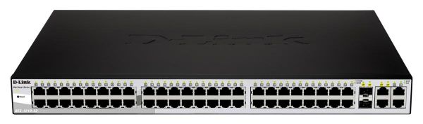 DGS-1210-52 D-Link 48-Port 10/100/1000Base-T Managed Gigabit Ethernet Switch with 4 Gigabit SFP Ports Rack-Mountable