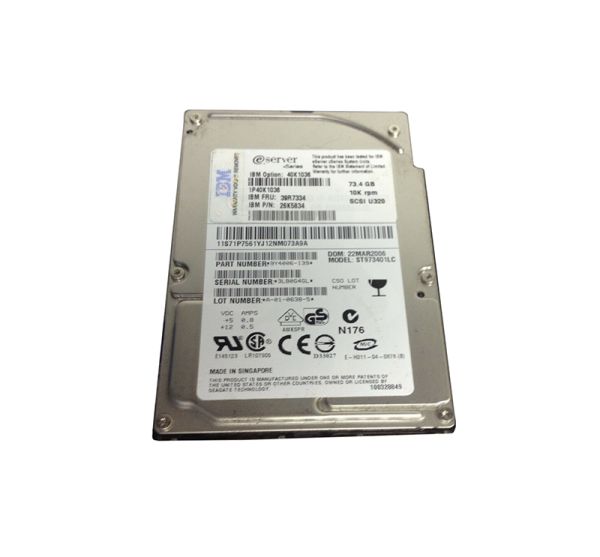 40K1036 IBM 73GB 10000RPM 80-Pin Ultra-320 SCSI Hot-Pluggable 2.5-inch Hard Drive