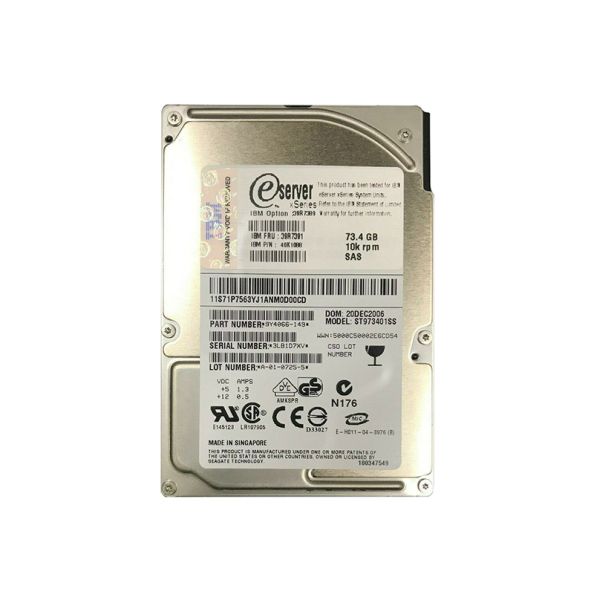 40K1088 IBM 73GB 10000RPM 3GB/s SAS Hot Swapable SFF 2.5-inch Hard Drive