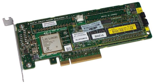 411064B21B HP Smart Array P400 8-Ports SAS PCI-Express 8-Channel 512MB Cache (BBWC) RAID Controller Card for ProLiant DL380 G5 Servers