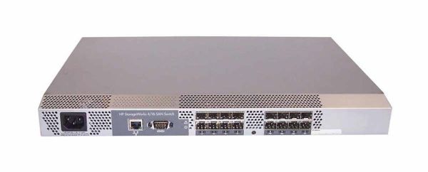 A7985A HP StorageWorks 43571 4GB Fibre Channel + 16 x SFP 1U Rackmountable SAN Switch