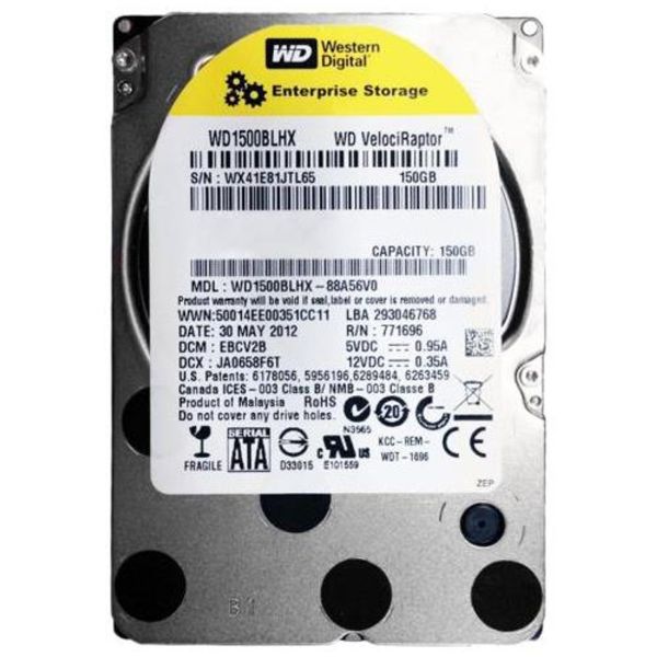 WD1500BLHX Western Digital VelociRaptor 150GB 10000RPM SATA 3Gb/s 2.5-inch Hard Drive