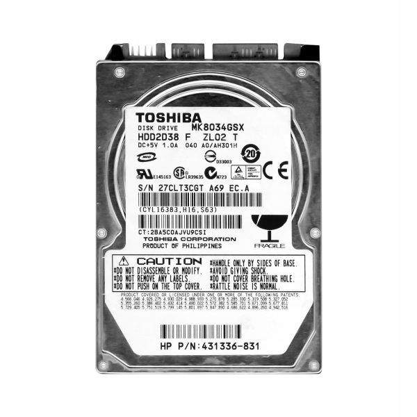 431336-831 HP 80GB 5400RPM SATA 1.5GB/s 2.5-inch Hard Drive