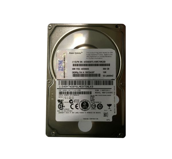 42D0630 IBM 300GB 10000RPM SAS 6GB/s SFF 16MB Cache 2.5-inch Internal Hard Disk Drive