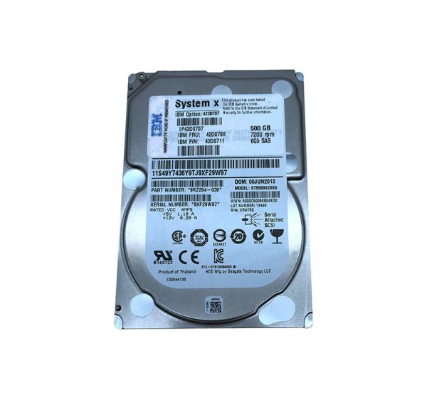 42D0707 IBM 500GB 7200RPM SAS 6Gb/s Hot-Swappable 2.5-inch Hard Drive