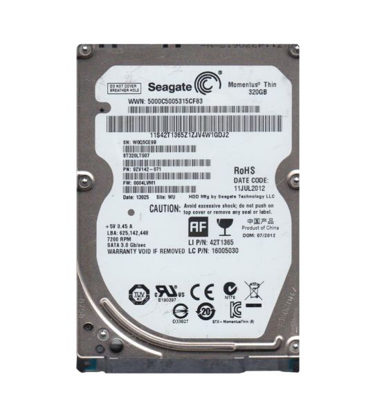 42T1365 Hitachi 320GB 7200RPM SATA 2.5-inch Laptop Hard Drive