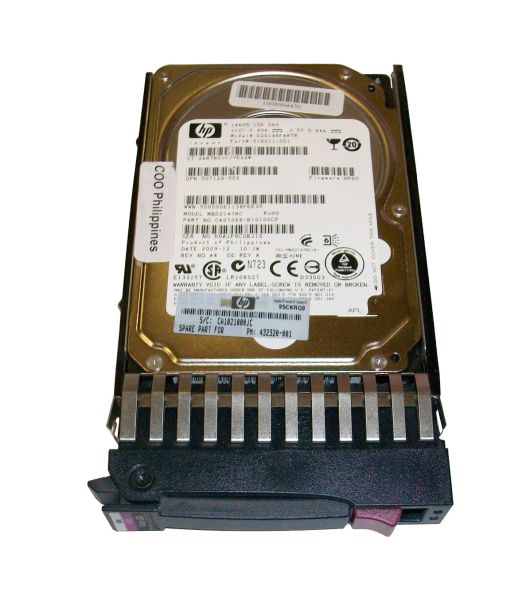 432320-002 HP 146GB 10000RPM SAS 3GB/s Hot-Pluggable Dual Port 2.5-inch Hard Drive
