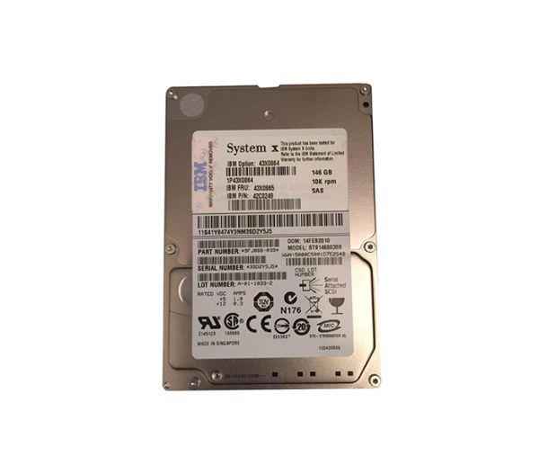 43X0864 IBM 146GB 10000RPM SAS 6GB/s 2.5-inch Hard Disk Drive