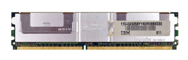 43X5059 IBM 1GB DDR2-667MHz PC2-5300 Fully Buffered CL5 240-Pin DIMM 1.8V Memory Module