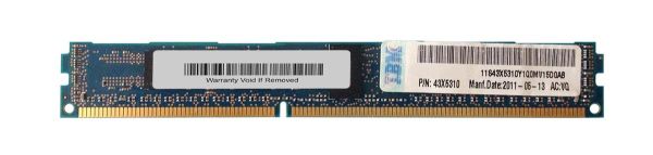 43X5310 IBM 2GB DDR3-1333MHz PC3-10600 ECC Registered CL9 240-Pin DIMM 1.35V Low Voltage Single Rank Memory Module
