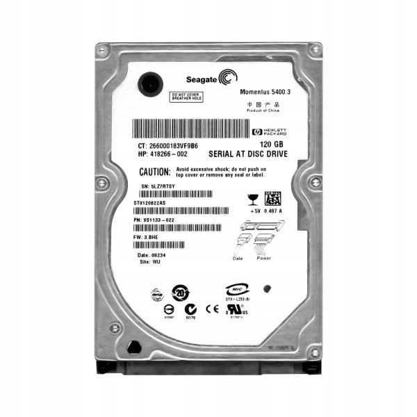 418266-002 HP 120GB 5400RPM SATA 1.5GB/s 8MB Cache 2.5-inch Hard Drive
