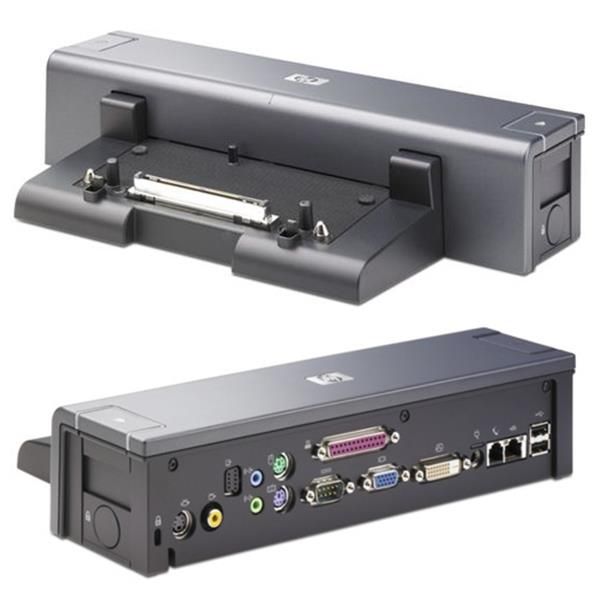 449720-001 HP Basic Port Replicator Docking Station with 120Watt Smart AC Adapter for HP Business Notebook
