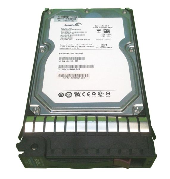 454141-003 HP 750GB 7200RPM SATA Hot-Pluggable 3.5-inch Hard Drive with Tray
