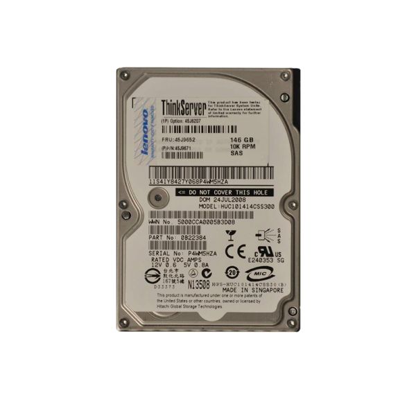 45J9671 IBM Lenovo 146GB 10000RPM SAS 3GB/s Dual Port Hot-Pluggable 2.5-inch Hard Drive
