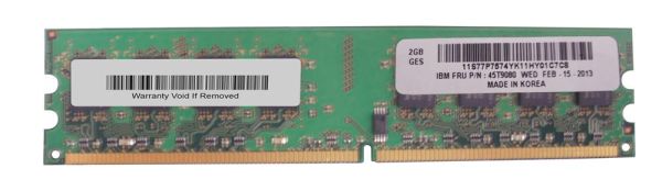 45T9080 IBM 2GB DDR2-667MHz PC2-5300 non-ECC Unbuffered CL5 240-Pin DIMM 1.8V Memory Module