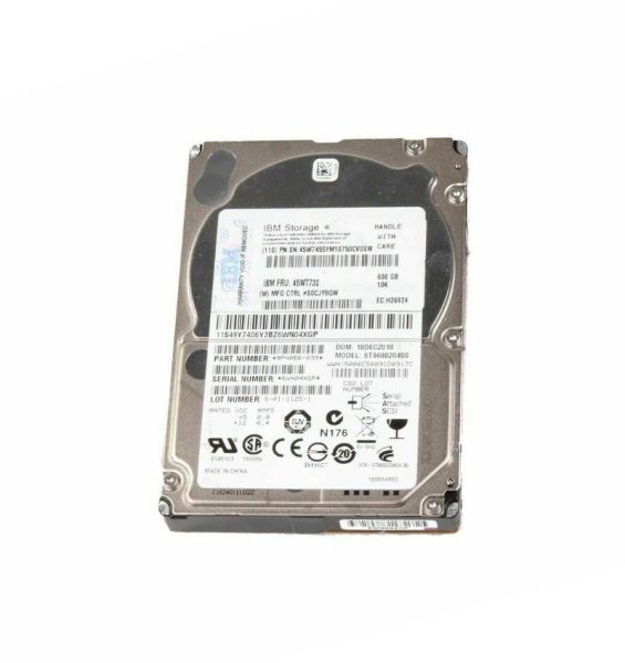 45W7732 IBM 600GB 10000RPM SAS 6GB/s Hot-Swappable 2.5-inch Hard Drive