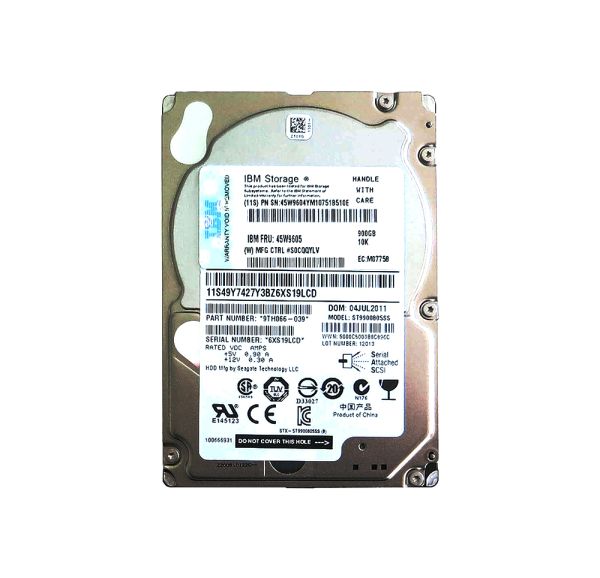 45W9605 IBM 900GB 10000RPM SAS 6.0Gbps 64MB Cache 2.5-inch Hard Drive