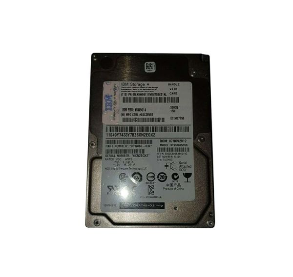 45W9611 IBM 300GB 15000RPM SAS 6Gb/s Hot Swap 2.5-inch Hard Drive