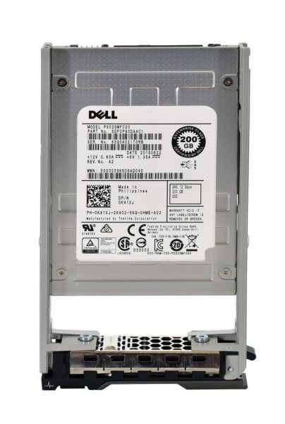 0K41XJ Dell 200GB Mix Use MLC SAS 12Gb/s Hot-plug 2.5-inch Solid State