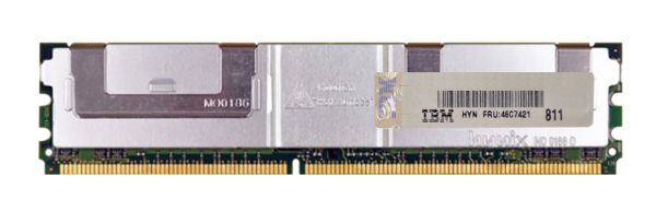 46C7421 IBM 1GB DDR2-667MHz PC2-5300 Fully Buffered CL5 240-Pin DIMM 1.8V Single Rank Memory Module