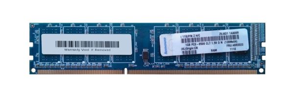 46R3322 IBM 1GB DDR3-1066MHz PC3-8500 non-ECC Unbuffered CL2.5 240-Pin DIMM Memory Module