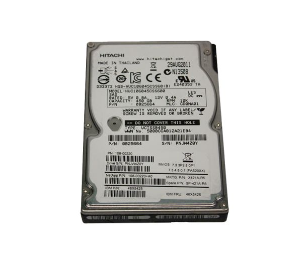 46X5426 IBM 450GB 10000RPM SAS 6GB/s 2.5-inch Hard Drive