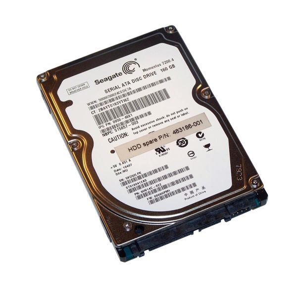 483186-001 HP 160GB 7200RPM SATA 3Gb/s 2.5-inch Hard Drive
