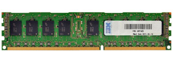 49Y1425 IBM 4GB DDR3-1333MHz PC3-10600 ECC Registered CL9 240-Pin DIMM 1.35V Low Voltage Dual Rank Memory Module
