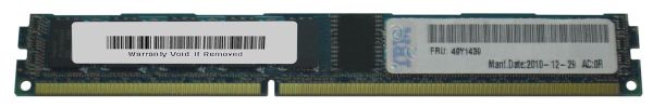 49Y1439 IBM 2GB DDR3-1333MHz PC3-10600 ECC Registered CL9 240-Pin DIMM 1.35V Low Voltage Single Rank Very Low Profile (VLP) Memory Module