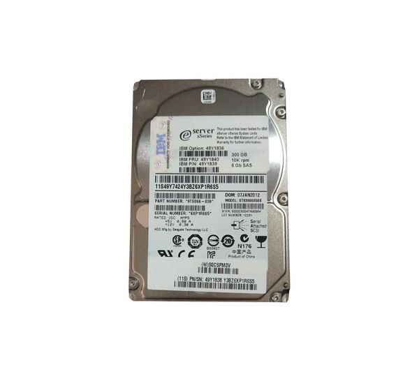 49Y1840 IBM 300GB 10000RPM SAS 6Gb/s Hot-Swappable 2.5-inch SFF Hard Drive