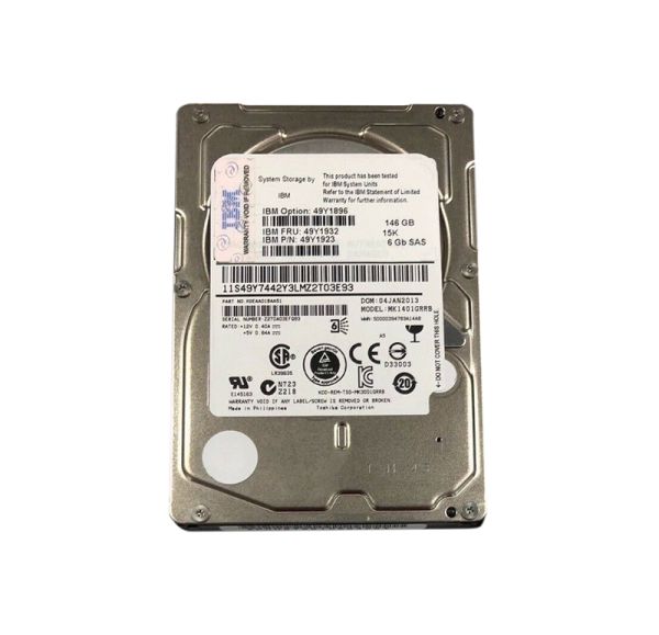 49Y1932 IBM 146GB 15000RPM SERIAL ATTACHED SCSI(SAS) 6GB/s 2.5-inch Hot Swapable Hard Drive