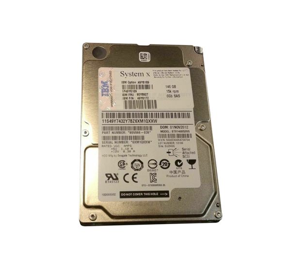 49Y6169 IBM 146GB 15000RPM SAS 6Gb/s Hot-Swappable 2.5-inch Hard Drive